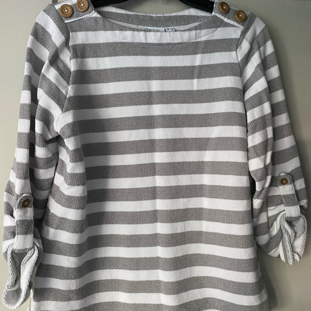 Striped Button Sweater